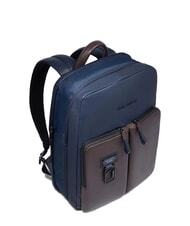 PIQUADRO HARPER 14" laptop backpack, expandable blue/dark brown - Laptop backpacks - 6