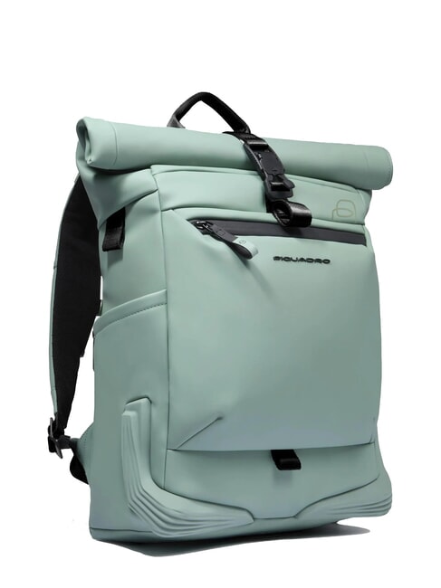 CORNER SPECIALE GOMMATO Roll-top backpack for 15.6" laptop GREEN - Laptop backpacks