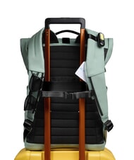 PIQUADRO CORNER SPECIALE GOMMATO Roll-top backpack for 15.6" laptop GREEN - Laptop backpacks - 3