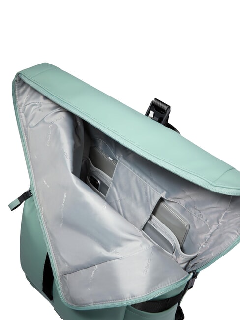 CORNER SPECIALE GOMMATO Roll-top backpack for 15.6" laptop GREEN - Laptop backpacks