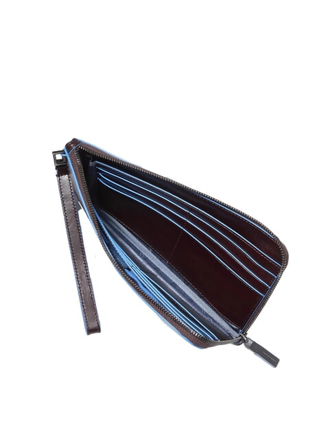 BLUE SQUARE Men's leather clutch card holder MAHOGANY - Men&rsquo;s Wallets