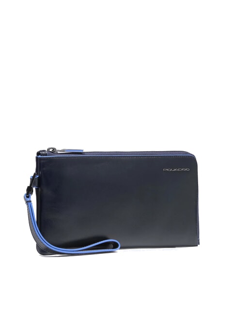 BLUE SQUARE Men's leather clutch card holder blue - Men&rsquo;s Wallets