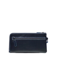 PIQUADRO BLUE SQUARE Men's leather clutch card holder blue - Men&rsquo;s Wallets - 3