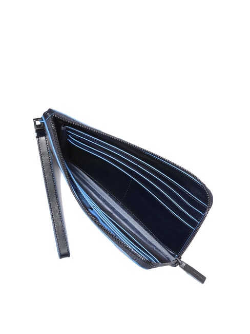 BLUE SQUARE Men's leather clutch card holder blue - Men&rsquo;s Wallets