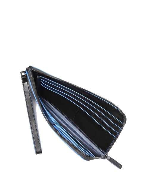 BLUE SQUARE Men's leather clutch card holder Black - Men&rsquo;s Wallets