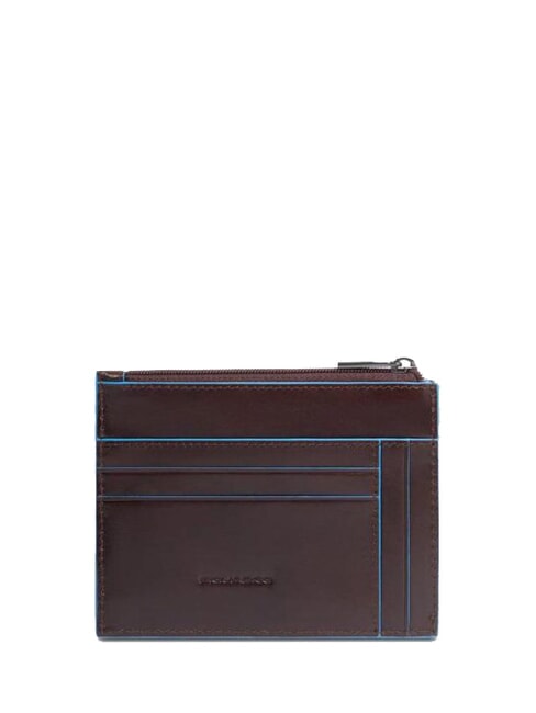 BLUE SQUARE Leather card holder / coin purse MAHOGANY - Men&rsquo;s Wallets