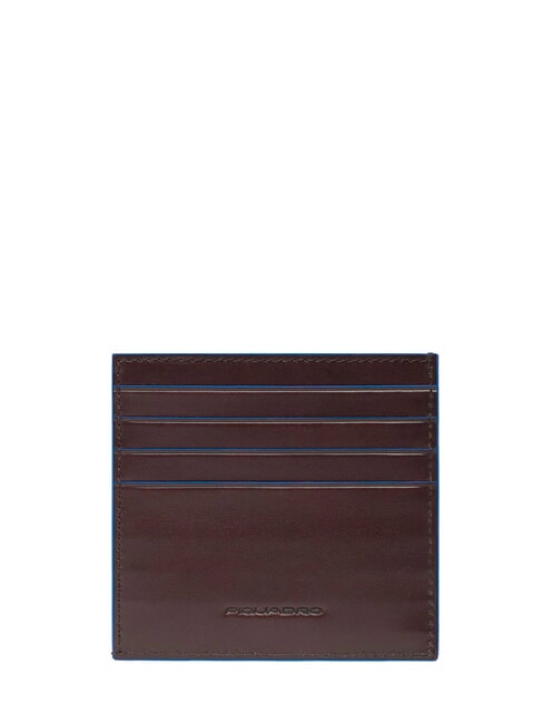 BLUE SQUARE Leather card holder MAHOGANY - Men’s Wallets