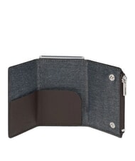 PIQUADRO BLACK SQUARE Card holder slide system MORO - Men&rsquo;s Wallets - 2