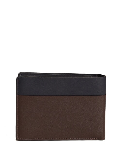 HARPER Wallet with coin purse, in leather blue/dark brown - Men&rsquo;s Wallets
