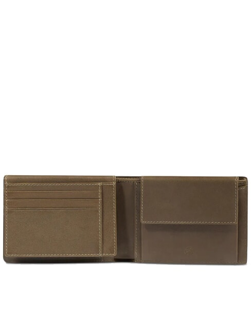 HARPER Wallet with coin purse, in leather green / dark brown - Men&rsquo;s Wallets