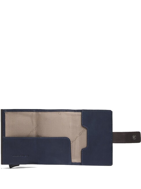 HARPER Leather card holder wallet blue/dark brown - Women&rsquo;s Wallets