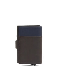 PIQUADRO HARPER Leather card holder wallet blue/dark brown - Women&rsquo;s Wallets - 4