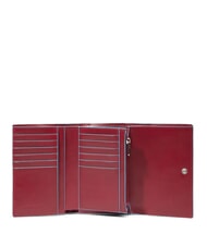 PIQUADRO BLUE SQUARE Leather wallet RED - Women&rsquo;s Wallets - 5