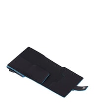 PIQUADRO BLUE SQUARE Leather card holder wallet Black - Men&rsquo;s Wallets - 2
