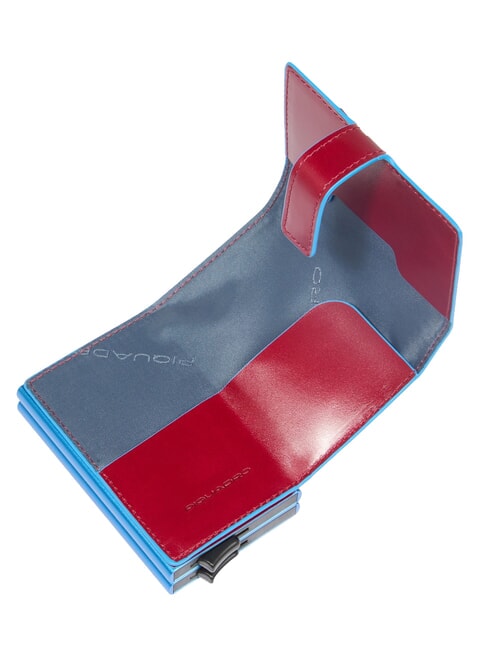 BLUE SQUARE Leather card holder wallet RED - Men’s Wallets