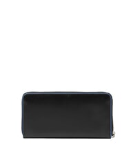 PIQUADRO BLUE SQUARE Large zip-around wallet Black - Women’s Wallets - 3