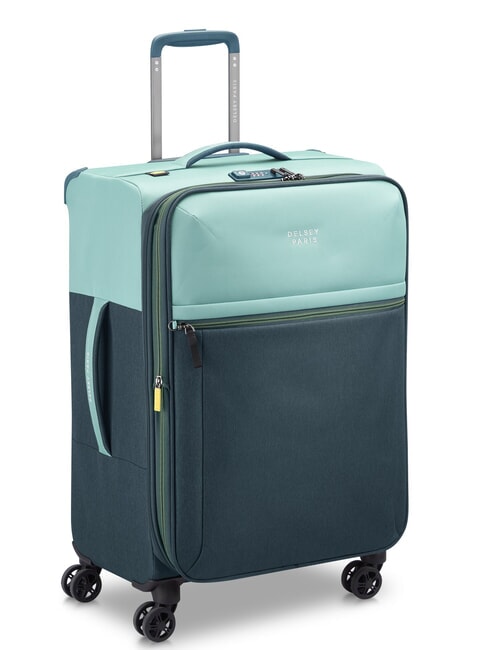 BROCHANT 3 Medium Trolley, Expandable sea blue - Rigid Trolley Cases