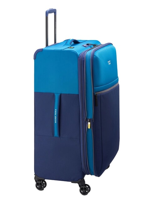 BROCHANT 3 Large, expandable trolley sea blue - Rigid Trolley Cases