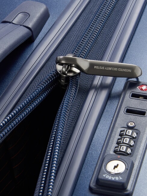 CAUMARTIN PLUS  Large size trolley with 4 double wheels lightblue - Rigid Trolley Cases