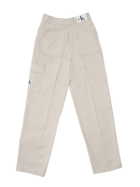 CK JEANS Stretch cotton cargo trousers eggshell - Women's Pants