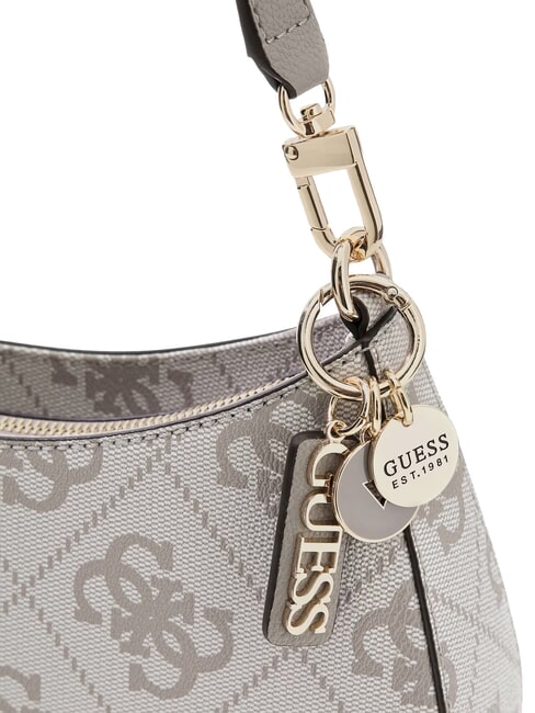 NOELLE 2 4G logo print shoulder bag dark taupe logo - Women’s Bags