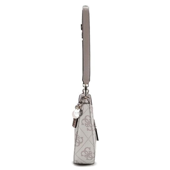 NOELLE 2 4G logo print shoulder bag dark taupe logo - Women’s Bags