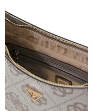 GUESS NOELLE 2 4G logo print shoulder bag dark taupe logo - Women’s Bags - 6