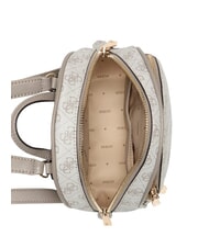 GUESS MANHATTAN 2 Small 4G peony logo backpack dark taupe logo - Women&rsquo;s Bags - 4