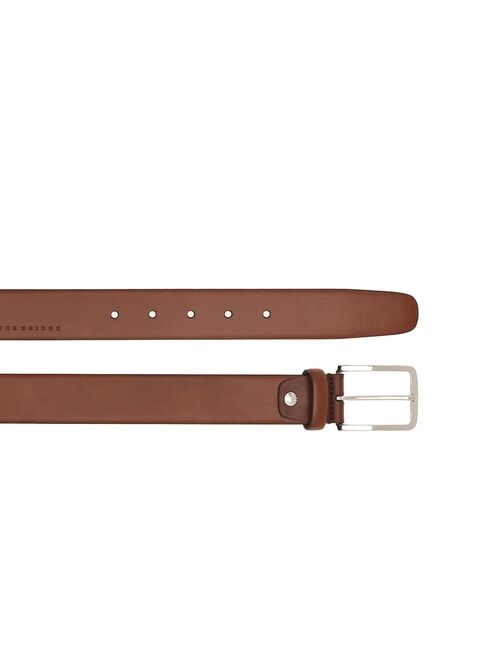 BRUNELLESCHI Classic leather belt Brown / Palladium - Belts