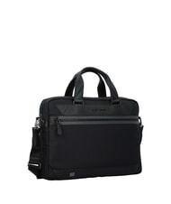 PIQUADRO TRAKAI Leather and fabric briefcase for 14" laptop - Work Briefcases
