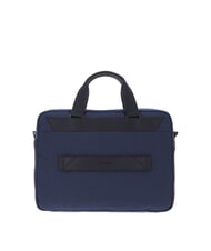 PIQUADRO TRAKAI Leather and fabric briefcase for 14" laptop blue - Work Briefcases - 4