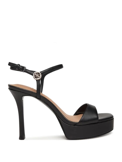 HENDORA High leather sandals with platform BLACK - Women&rsquo;s shoes