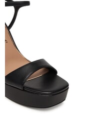 GUESS HENDORA High leather sandals with platform BLACK - Women&rsquo;s shoes - 3
