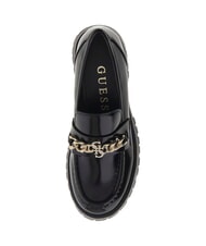 GUESS ALMER Chain and rhinestone logo moccasins BLACK - Women&rsquo;s shoes - 4