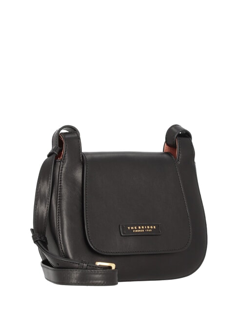 LUCIA Leather shoulder bag Black Gold - Women&rsquo;s Bags