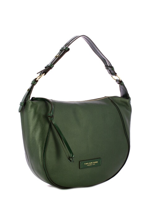 DOMITILLA Leather hobo shoulder bag gold colored malachite - Women&rsquo;s Bags