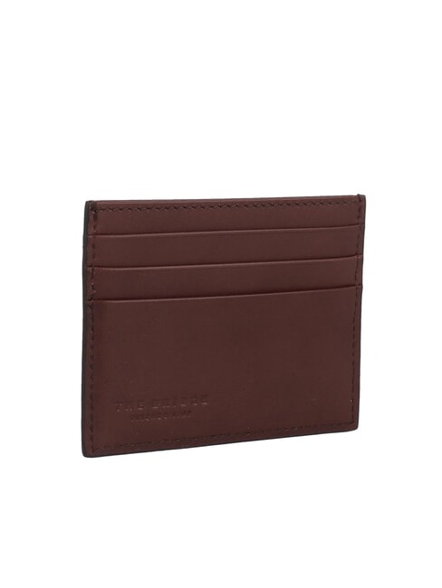 ALBERTO Flat leather card holder Brown / Palladium - Men&rsquo;s Wallets