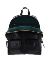THE BRIDGE FLORA Leather backpack with front pockets Black Gold - Women&rsquo;s Bags - 4