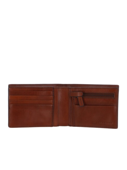 GIACOMO Leather wallet with coin purse Brown / Ruthenium - Men&rsquo;s Wallets