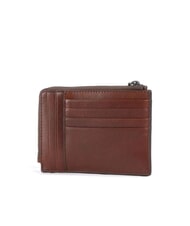 THE BRIDGE GIACOMO Leather card holder with coin purse Brown / Ruthenium - Men&rsquo;s Wallets - 2
