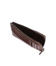 THE BRIDGE GIACOMO Leather card holder with coin purse Brown / Ruthenium - Men&rsquo;s Wallets - 3