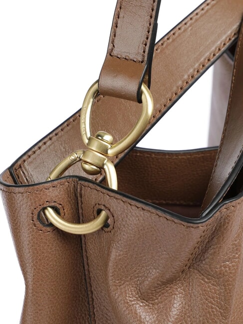 ELISABETTA Leather bag with shoulder strap oyster abb. gold - Women’s Bags