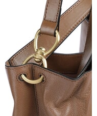 THE BRIDGE ELISABETTA Leather bag with shoulder strap oyster abb. gold - Women’s Bags - 3