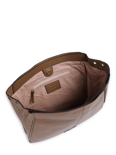 ELISABETTA Leather bag with shoulder strap oyster abb. gold - Women’s Bags