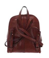 THE BRIDGE FLORA Leather backpack with front pockets BROWN - Women’s Bags - 3