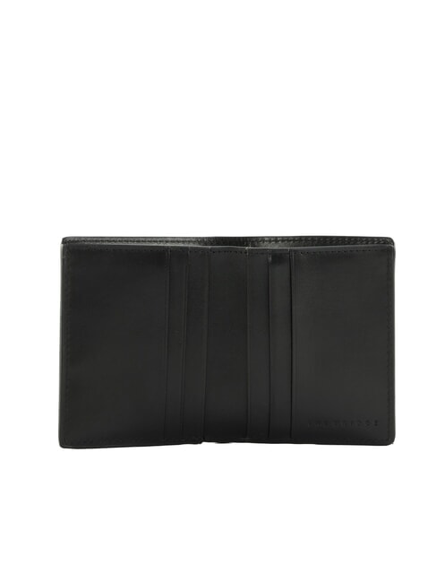 GIACOMO Leather card holder with flap black / dark matte ruthenium - Men&rsquo;s Wallets