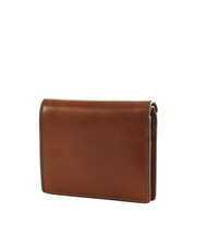 THE BRIDGE GIACOMO Leather card holder with flap Brown / Ruthenium - Men&rsquo;s Wallets - 4