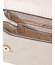 GUESS CRESIDIA II Shoulder bag with flap off white logo - Women’s Bags - 3