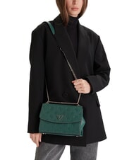 GUESS CRESIDIA II Shoulder bag with flap light sage logo - Women’s Bags - 5