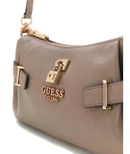 GUESS YESBA Small shoulder bag with charm dark taupe - Women&rsquo;s Bags - 4